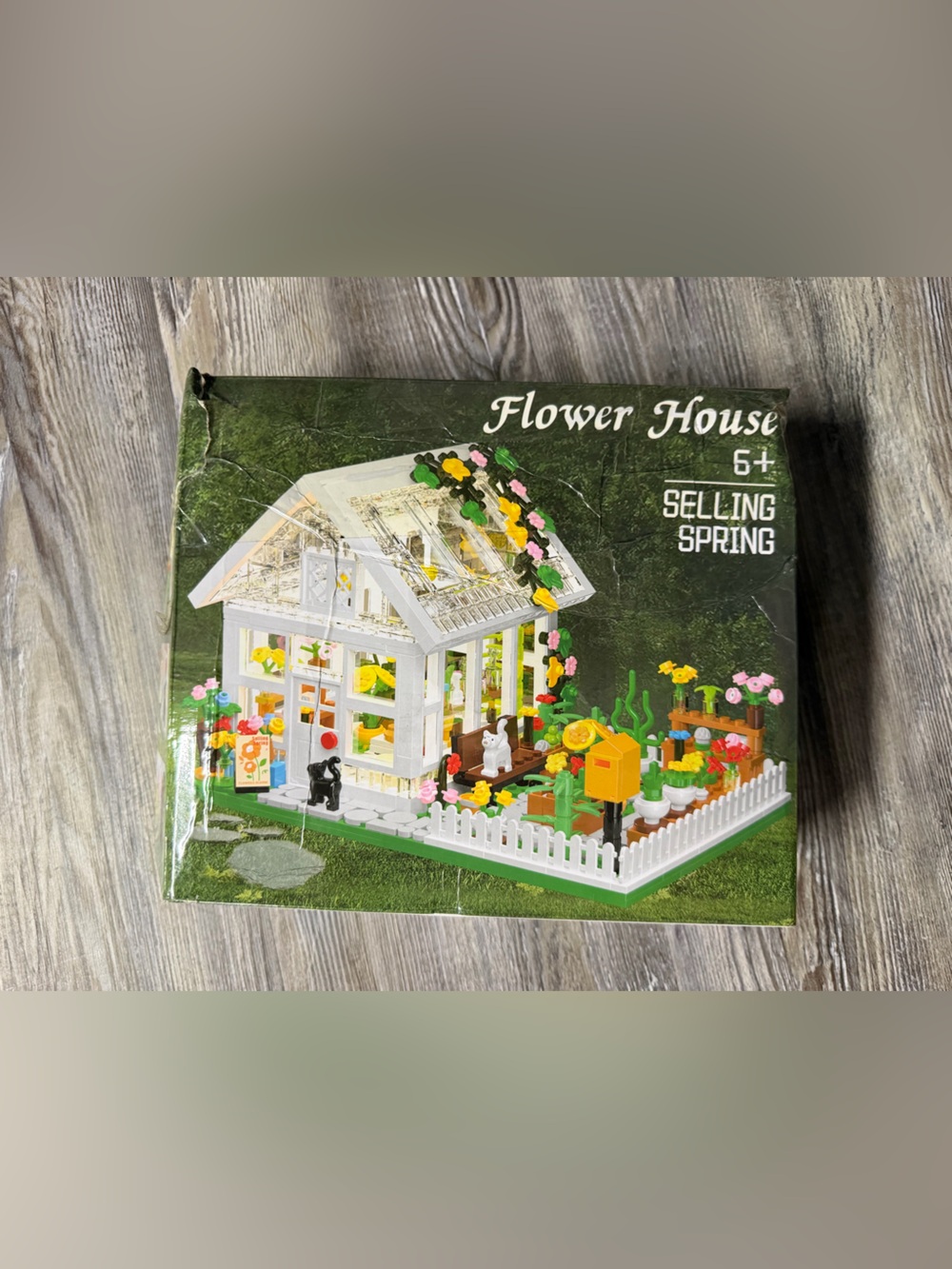 Flower House Spring Green White Building Set